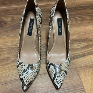 WHBM Snake print heels